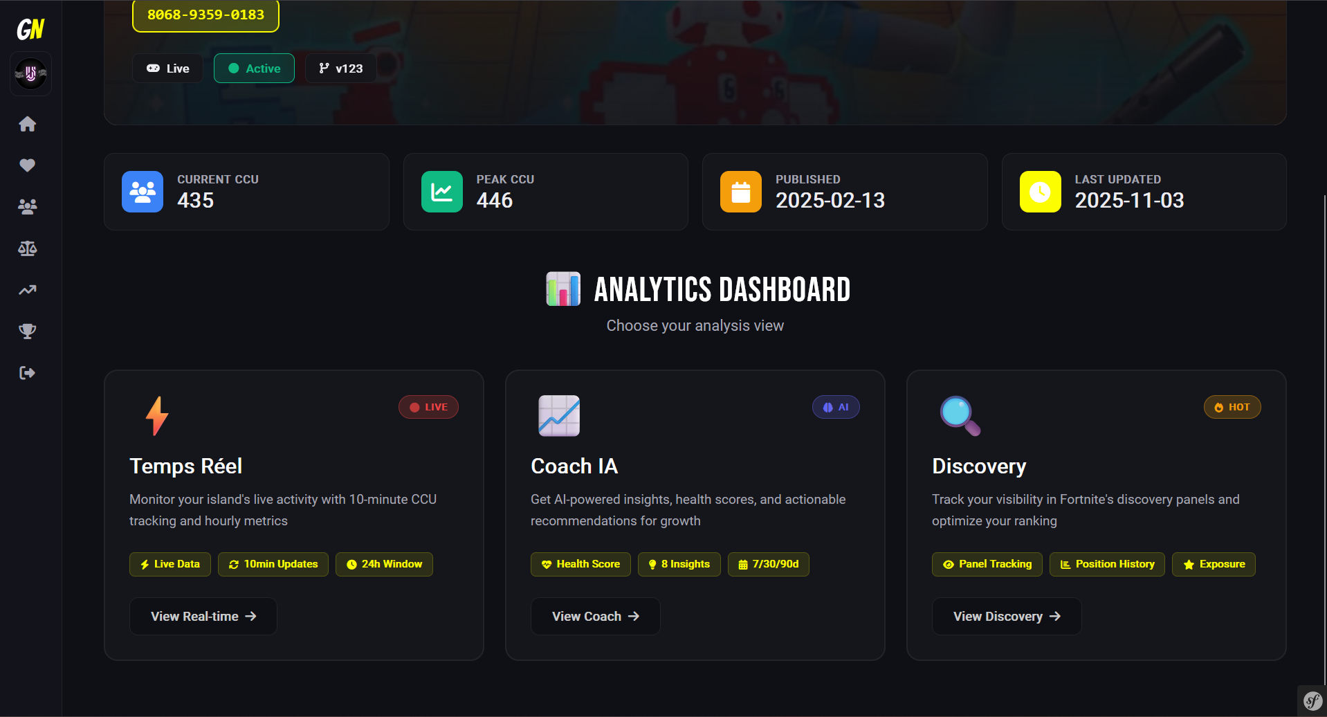 Creator Studio Fortnite : Analytics Gratuit pour Créateurs